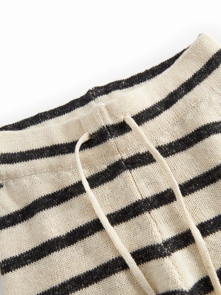 Strik bukser fra MarMar - Off White Stripe.