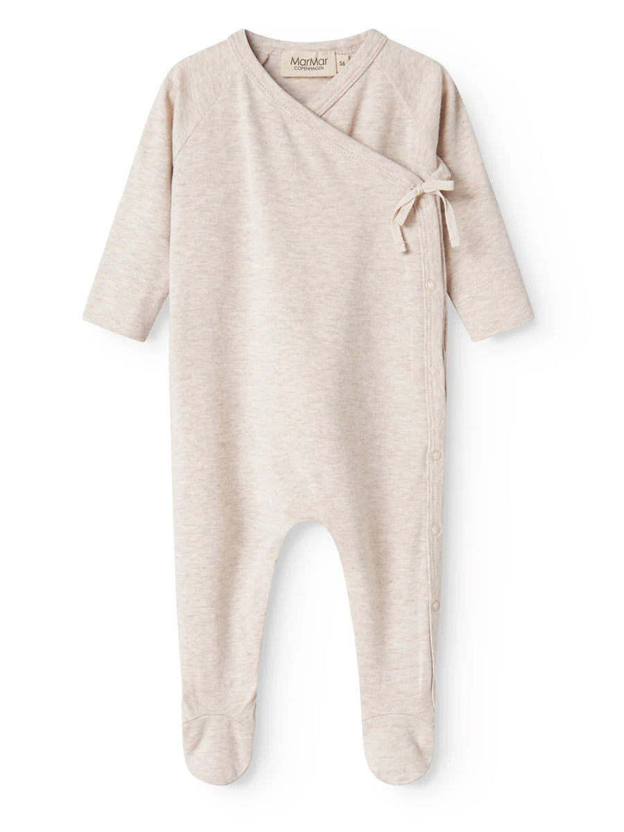 Newborn heldragt fra MarMar - Light Beige Melange