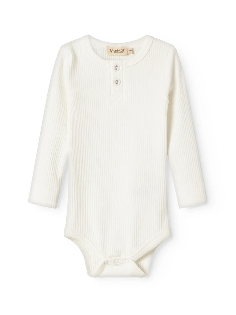 Body med rib fra MarMar - Gentle White.