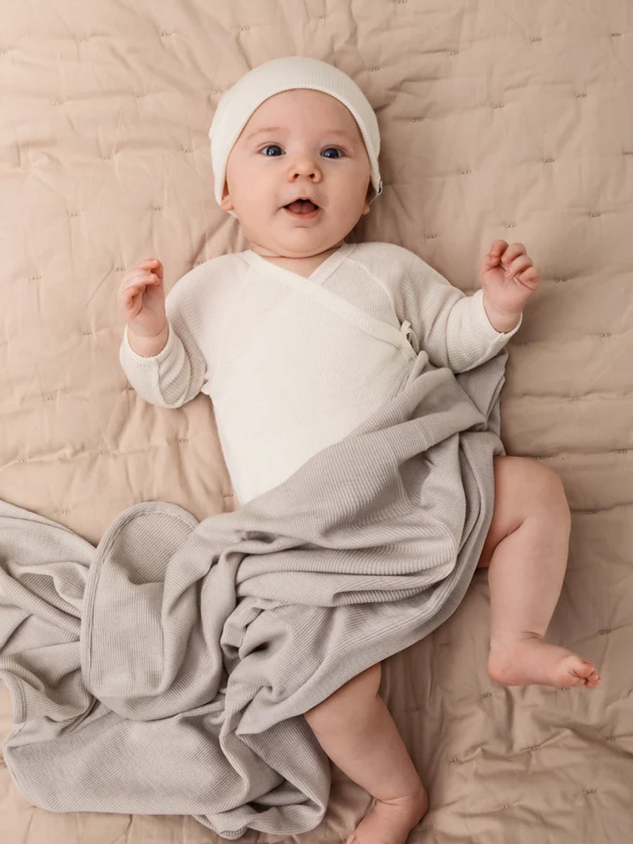 Newborn body i rib uld fra MarMar, Natural