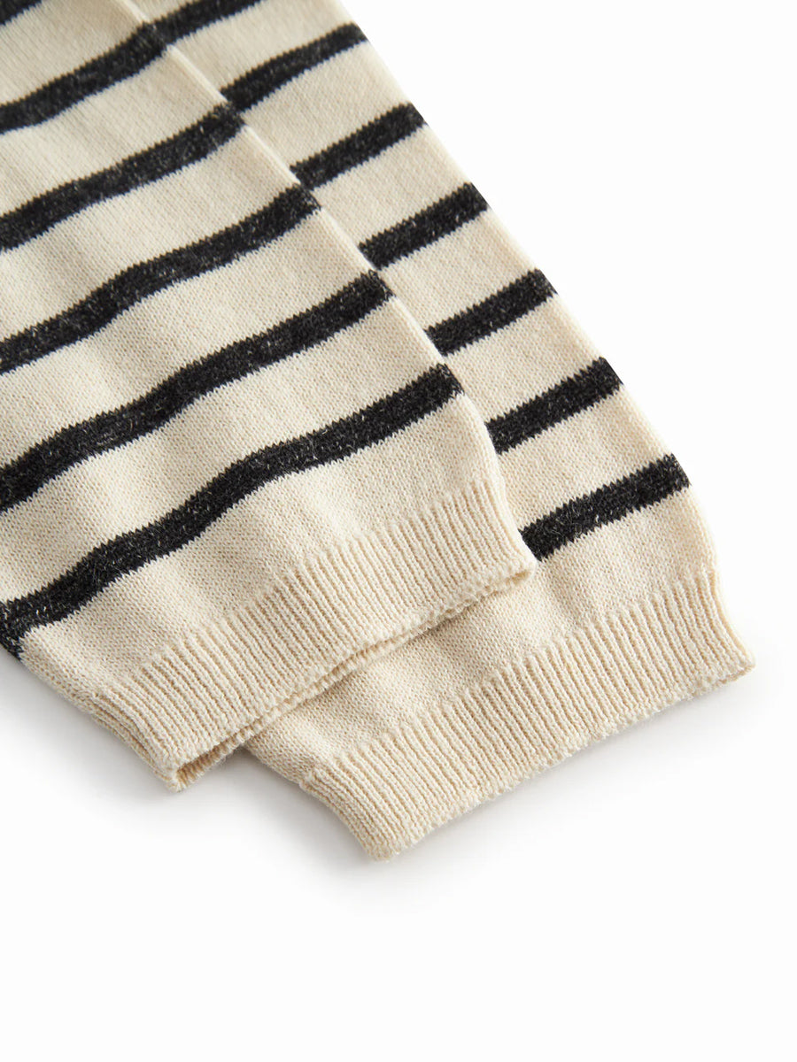 Strikbukser fra MarMar - Off White Stripe