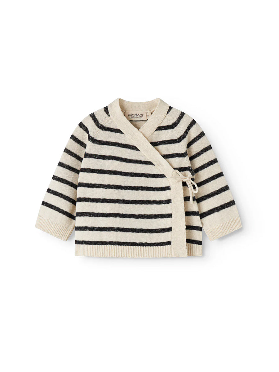 Strik med bindebånd fra MarMar - Off White Stripe