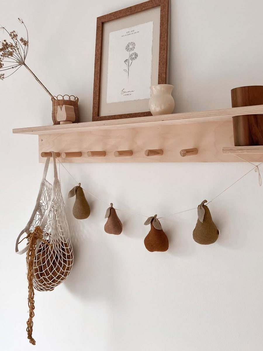 Barnevognskæde fra Filtkuglen - Pærer.