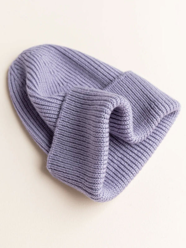 Beanie i merino uld fra Hvid Knitware, Fonzie - Lilac