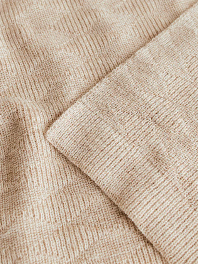 Herbie babytæppe i merino uld fra Hvid Knitware - Ecru