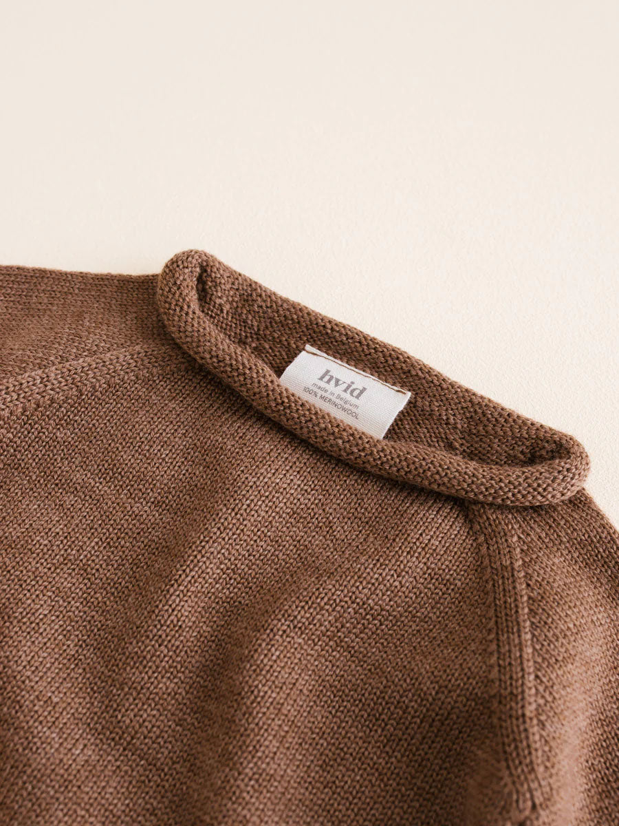Baby Sweater i merinould fra Hvid, Georgette - Mocha