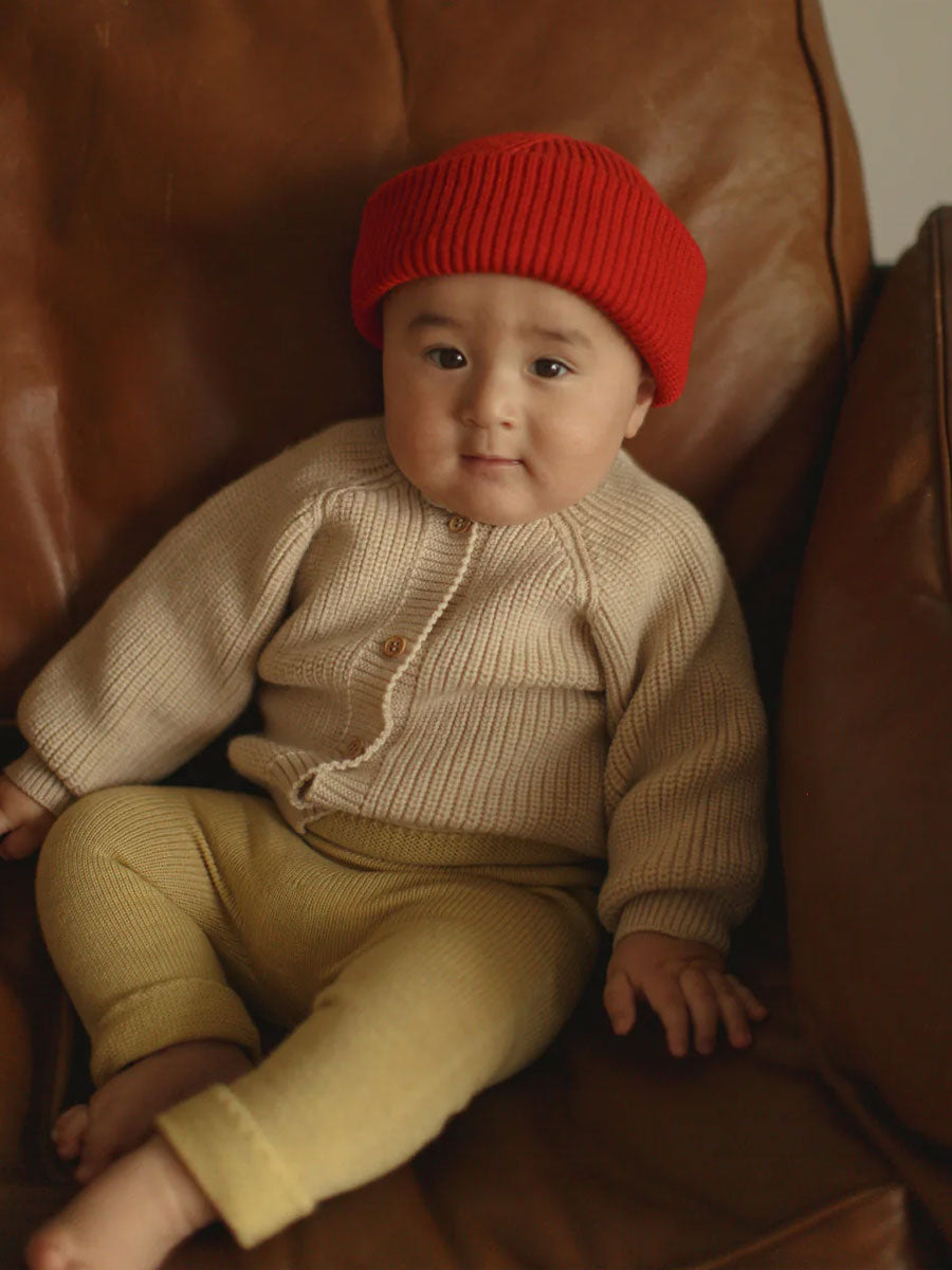 Cardigan i merino uld fra Hvid Knitware - Inga