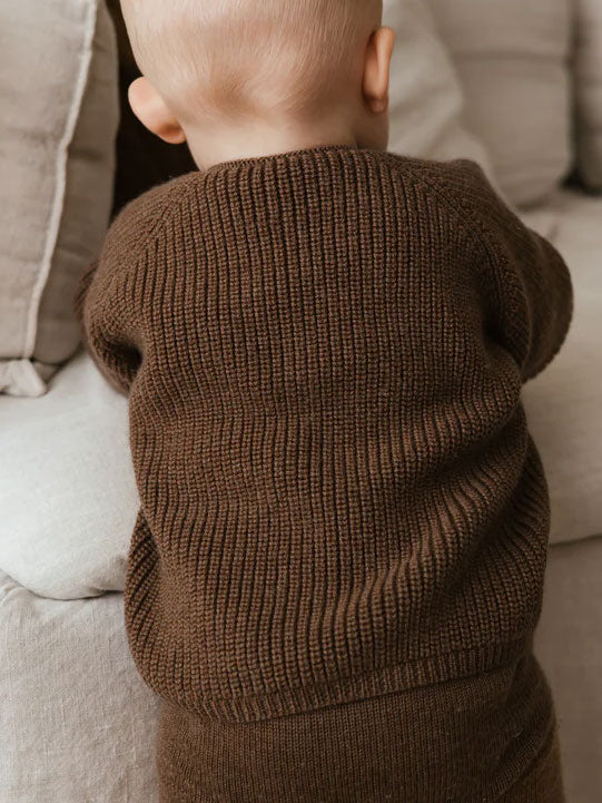 Inga cardigan i merinould fra Hvid Knitware