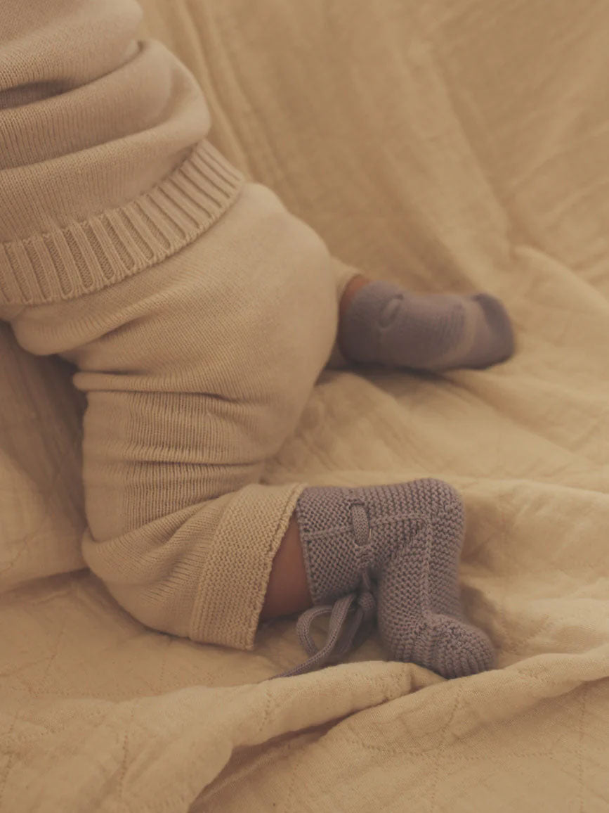 Futter i merinould fra Hvid Knitware - Lilac