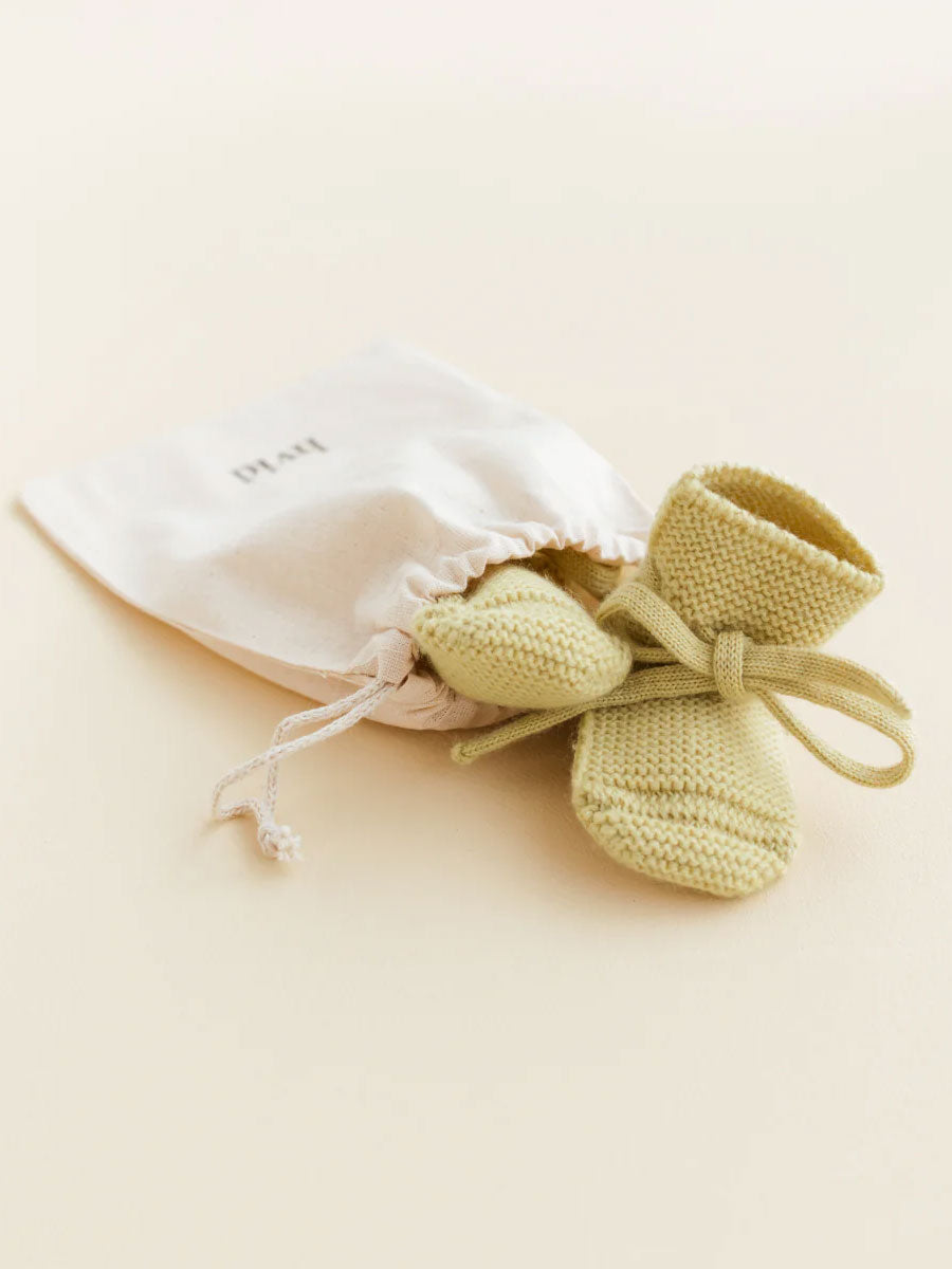 Futter i merino uld fra Hvid Knitware - Light Yellow