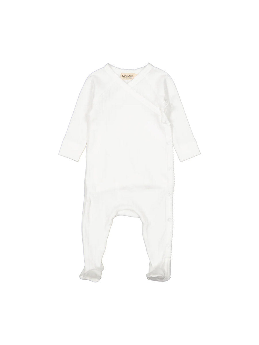Newborn heldragt Pointelle fra MarMar - Gentle White