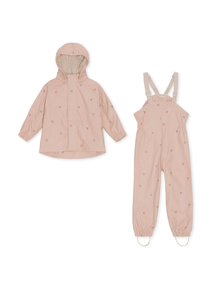 Regntøj med fleece fra Konges Sløjd - Cherry