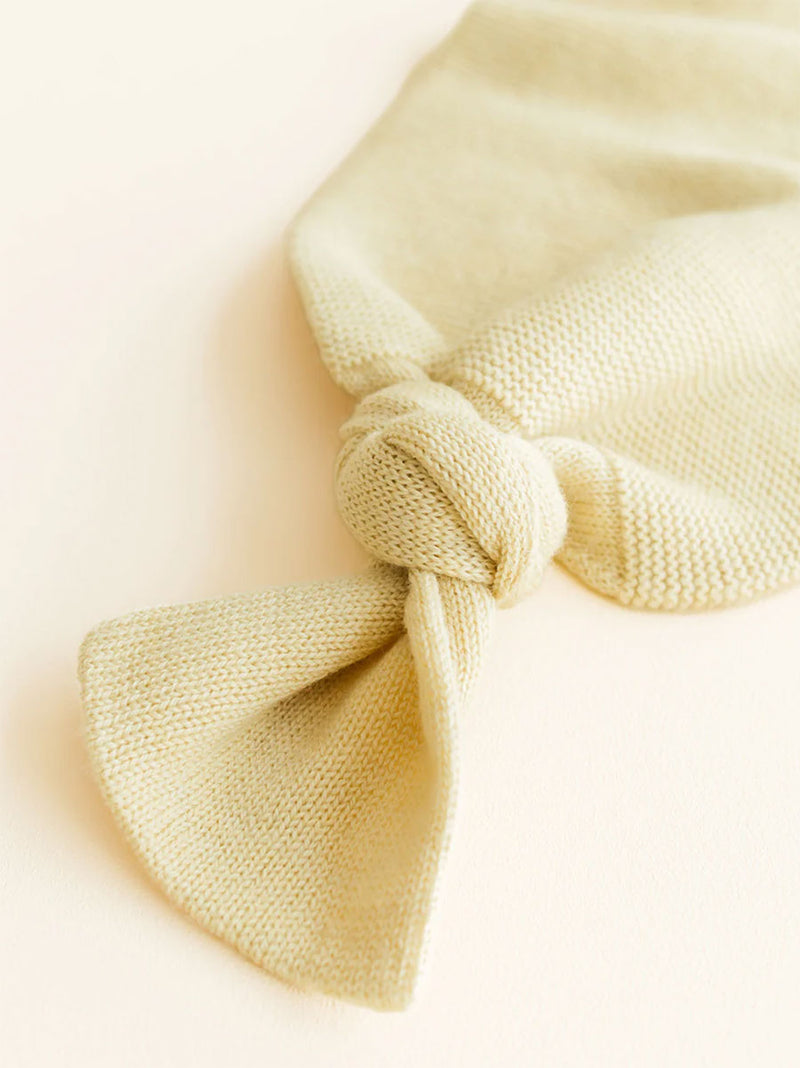 Sovepose / Cocoon i merinould fra Hvid Knitware - Light Yellow