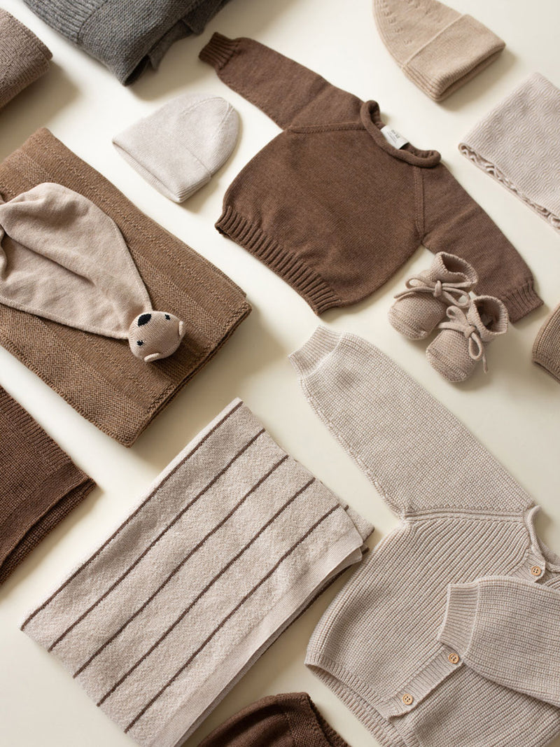 Sweater i merino uld fra Hvid, Georgette - Mocha