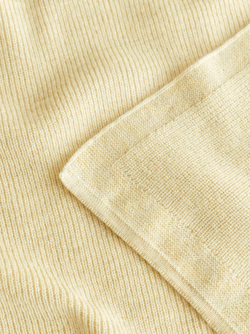 Babytæppe i merino uld fra Hvid - Felix Light Yellow