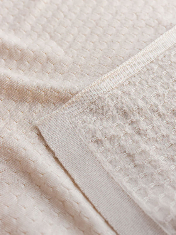 Babytæppe i merinould fra Hvid Knitware - Frankie Cream