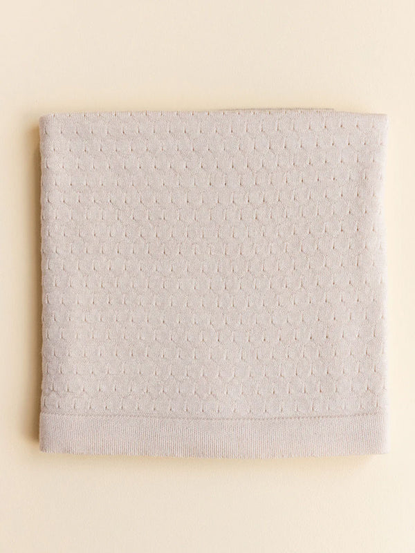 Babytæppe i merino uld fra Hvid Knitware - Frankie Cream