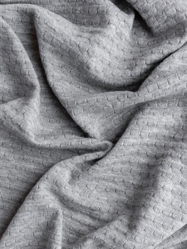 Babytæppe i merinould fra Hvid Knitware - Frankie Grey Melange
