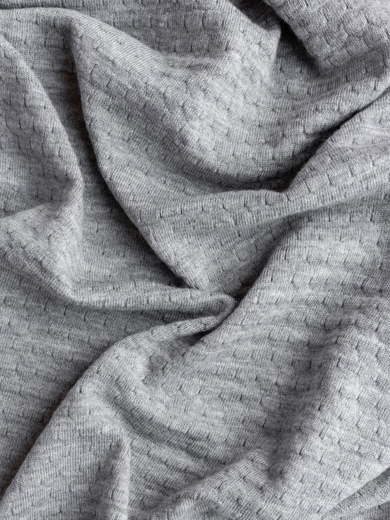 Babytæppe i merinould fra Hvid Knitware - Frankie Grey Melange