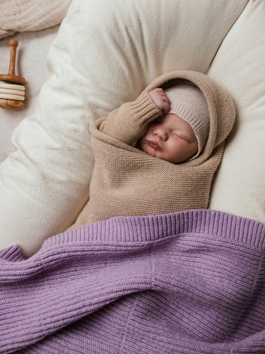 Gaston tæppe fra Hvid - Lavender