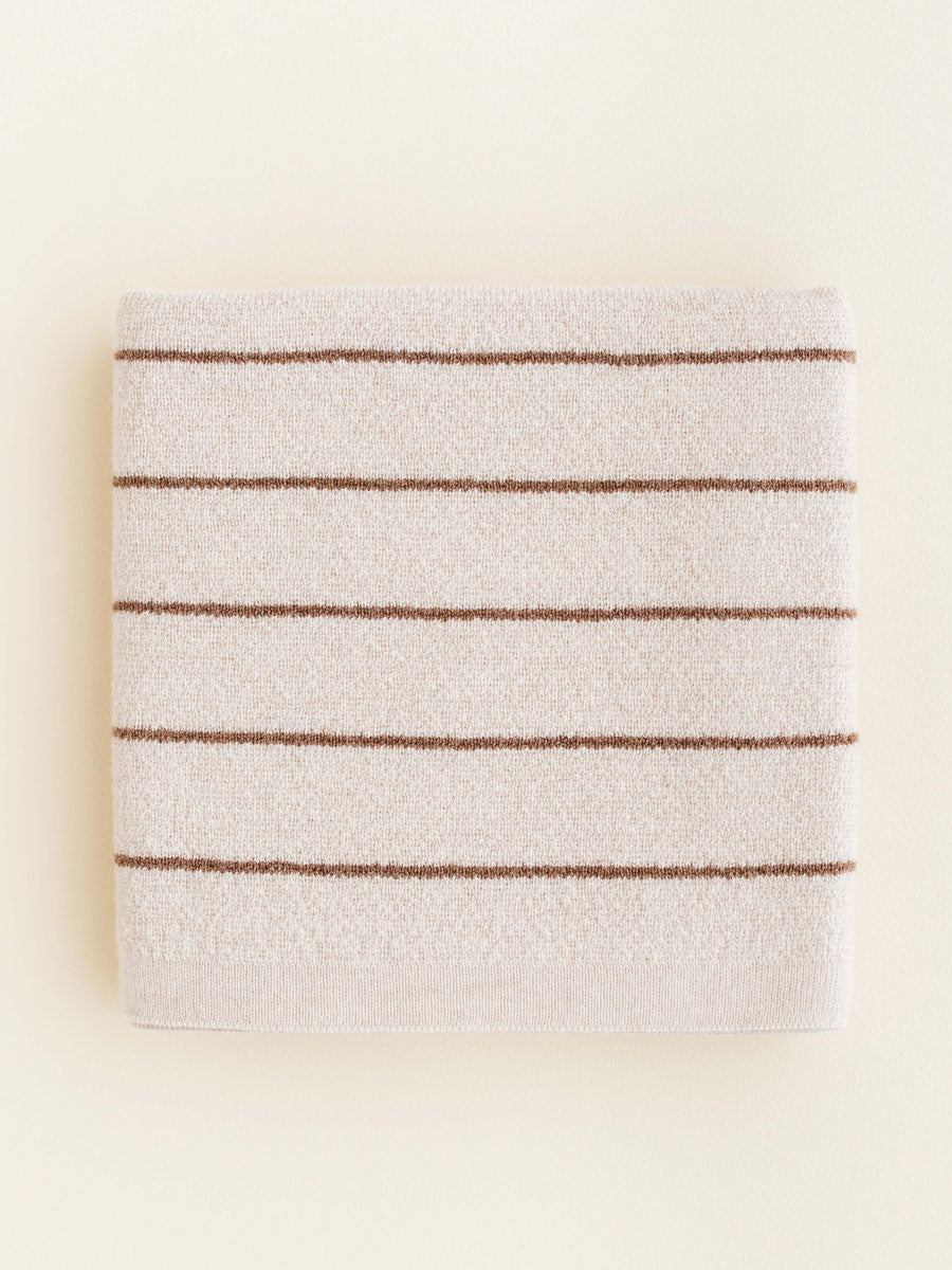 Babytæppe i merino uld fra Hvid Knitware - Harry Cream/Mocha