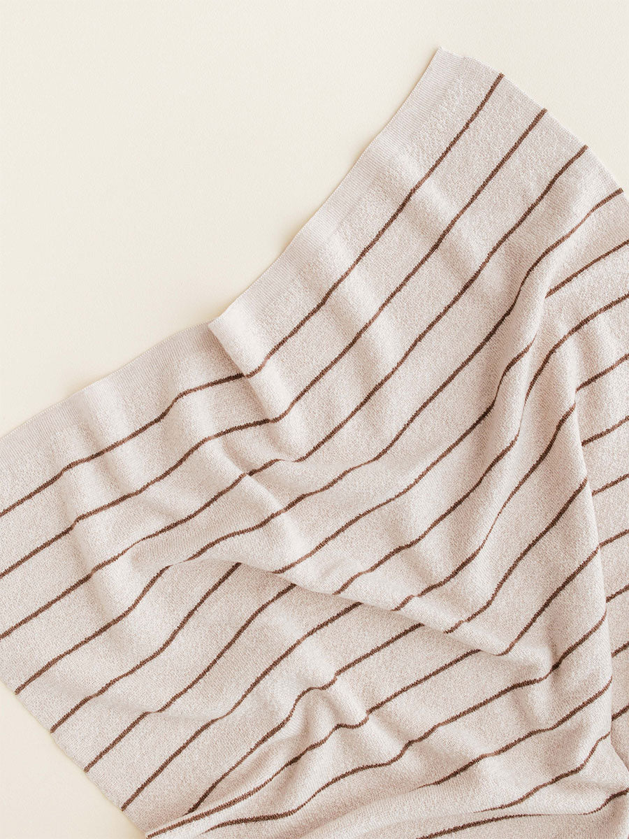 Babytæppe i merinould fra Hvid Knitware - Harry Cream/Mocha