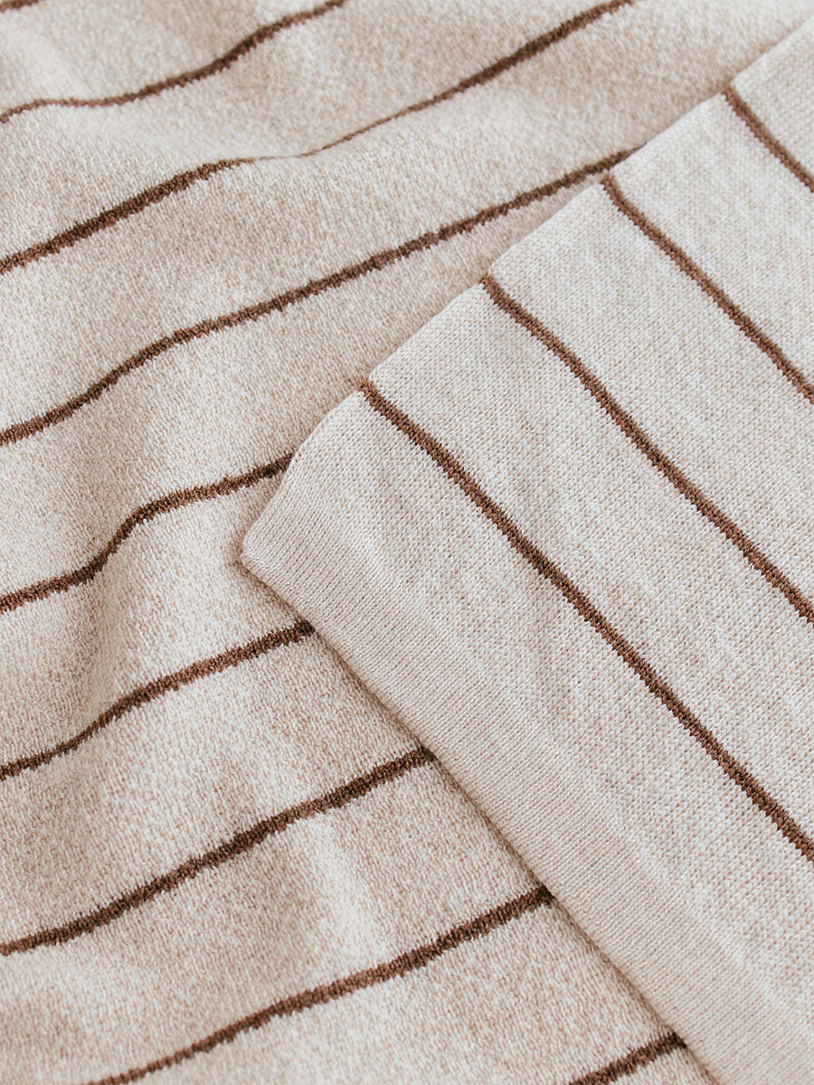 Harry Babytæppe i merino uld fra Hvid Knitware - Cream/Mocha
