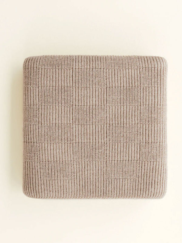 Babytæppe i merino uld fra Hvid Knitware - Ivy Sand