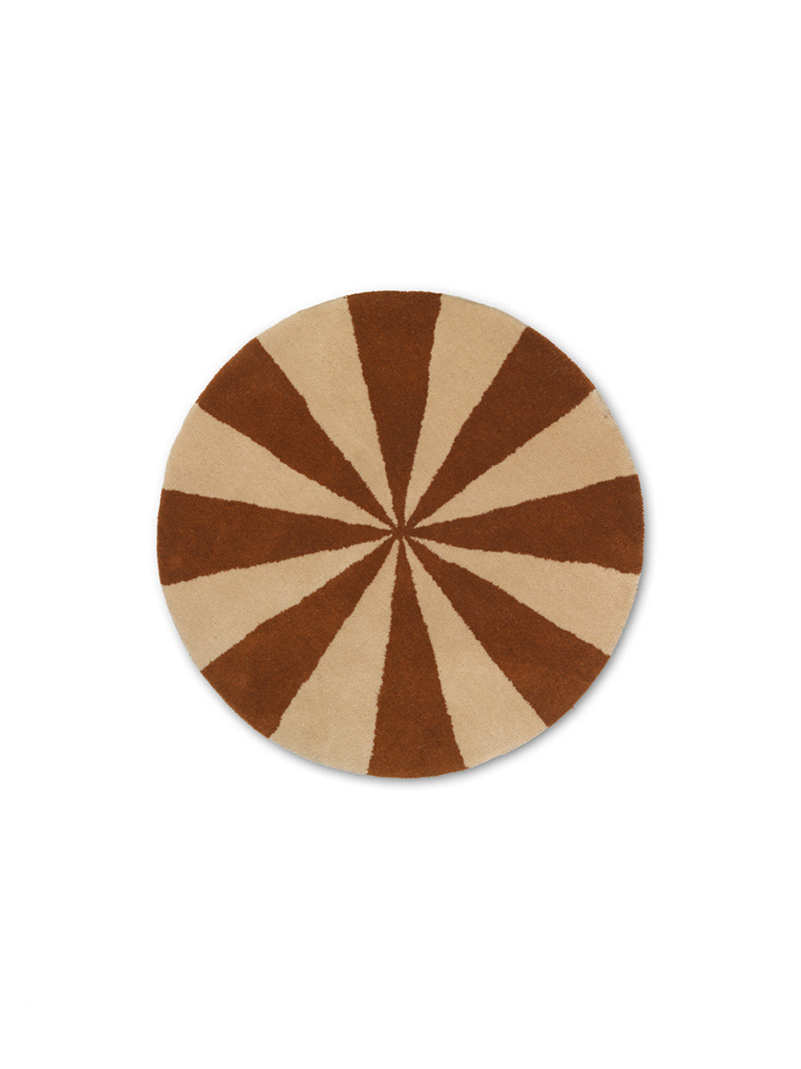 Tuftet tæppe fra Ferm living, Small - Dark Brick/Off-White