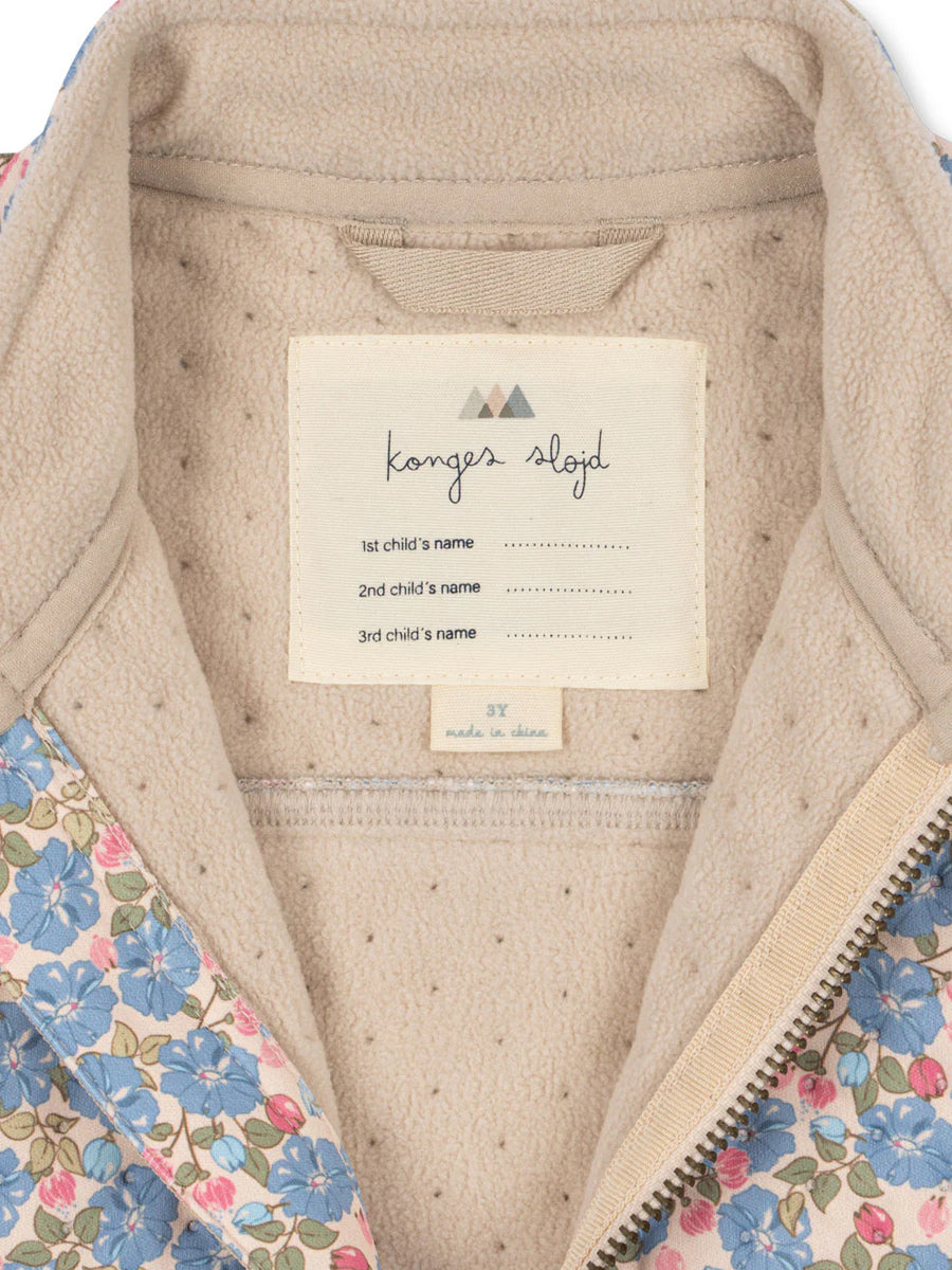 Termojakke med fleece fra Konges Sløjd - Fleur Rosier close up