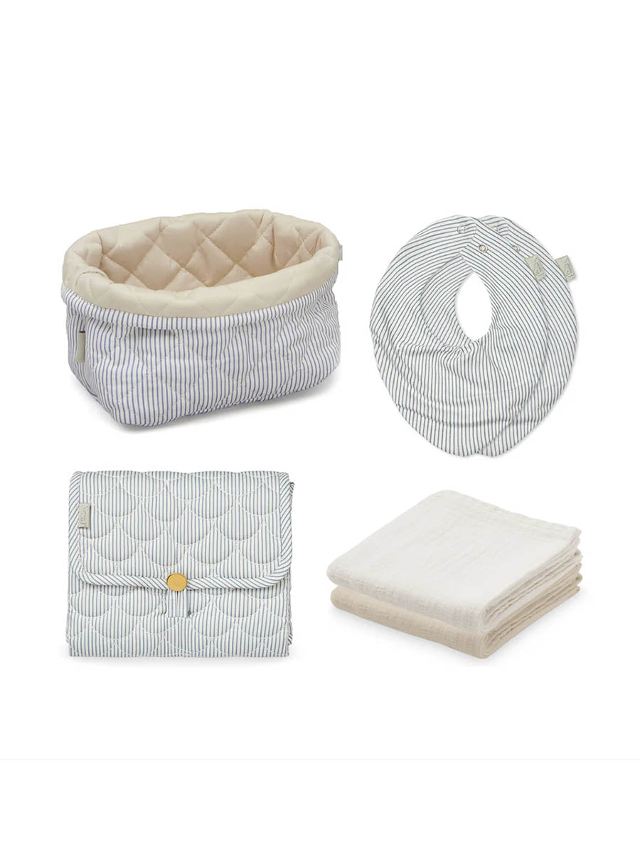 Babygavesæt fra Cam Cam - Classic Stripes Blue.