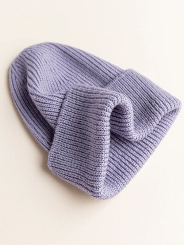Beanie i merino uld fra Hvid Knitware, Fonzie - Lilac