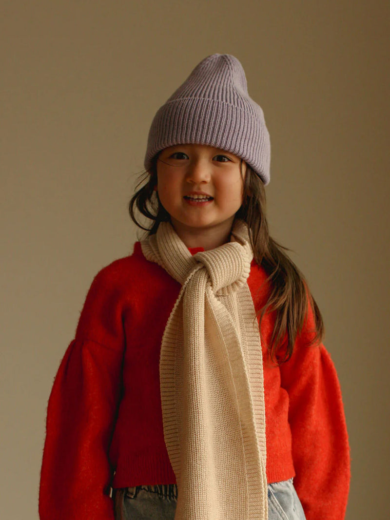 Beanie i merino uld fra Hvid Knitware, Fonzie - Lilac