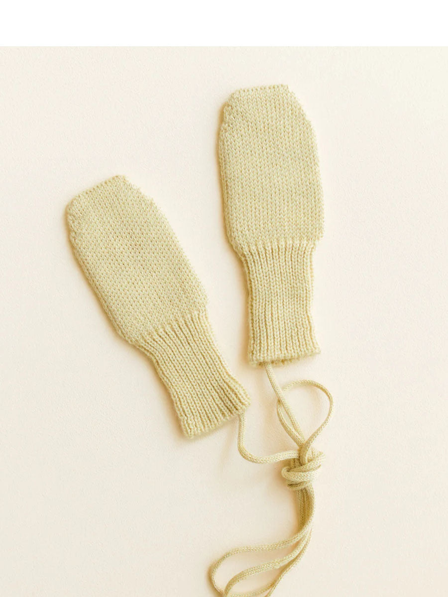 Vanter i merino uld fra Hvid Knitware, Fiza - Light Yellow,