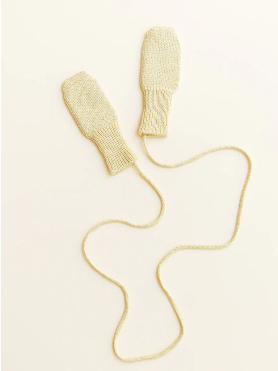 Vanter i merino uld fra Hvid Knitware, Fiza - Light Yellow.