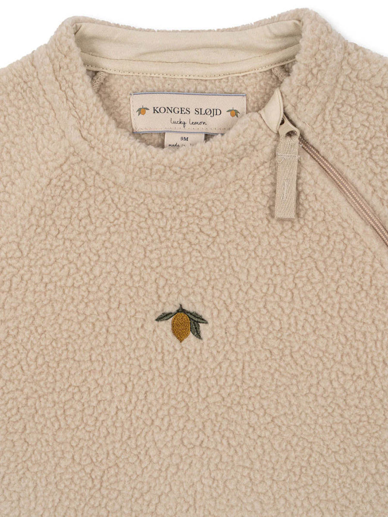 Teddy onesie køredragt fra Konges Sløjd - Oxford Tan