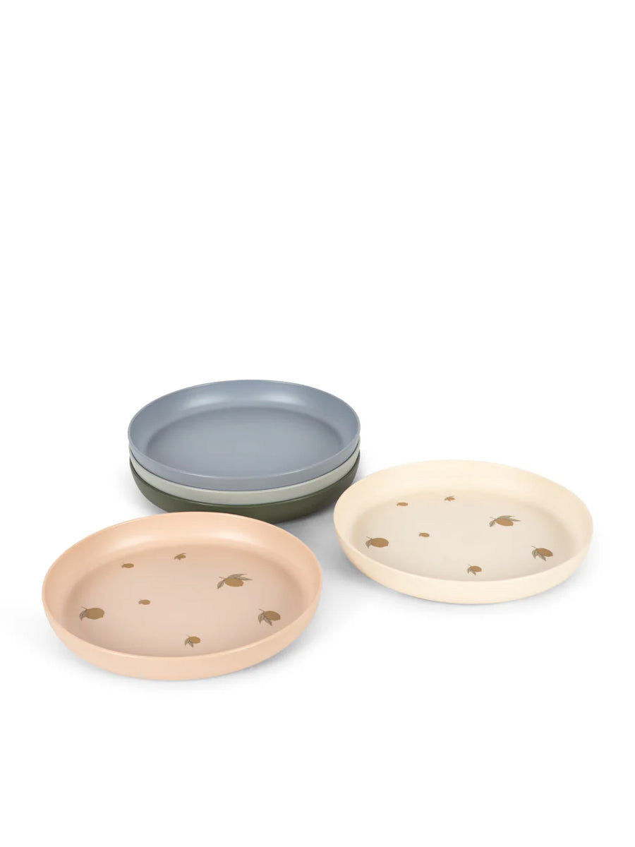 5-pak tallerkener fra Konges Sløjd - Lemon mix.