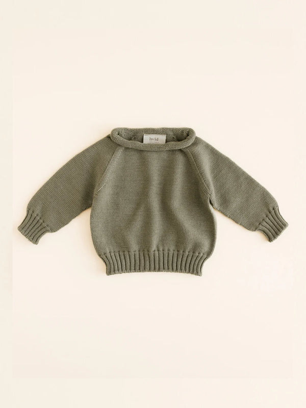 Sweater i merino uld fra Hvid, Georgette - Artichoke