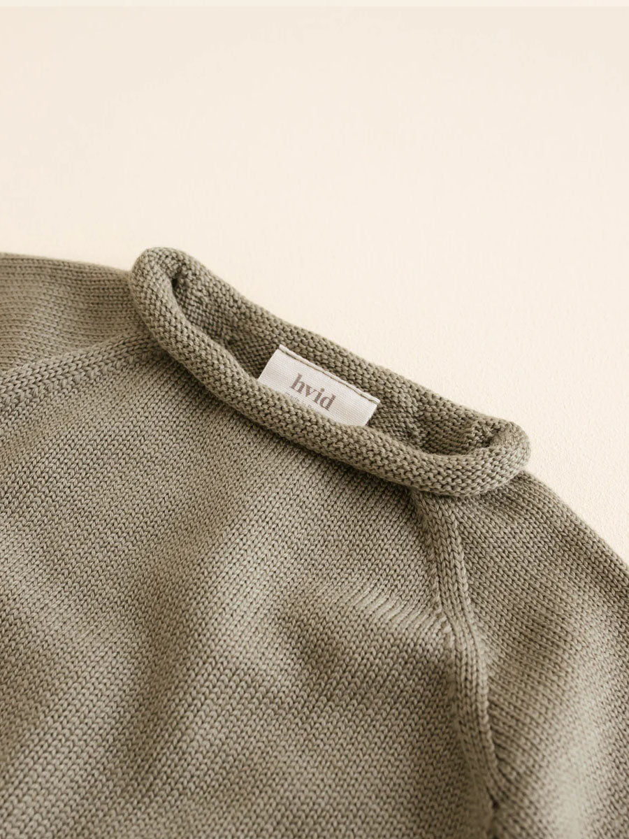 Sweater i merino uld fra Hvid, Georgette - Artichoke.