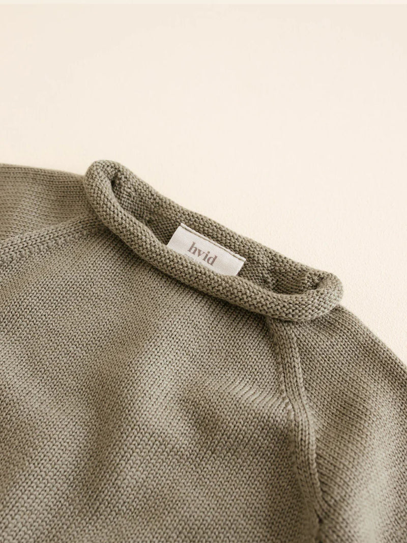 Sweater i merino uld fra Hvid, Georgette - Artichoke.