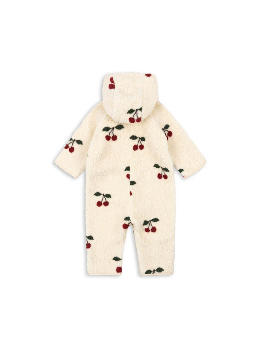 Teddy onesie køredragt fra Konges Sløjd,  Cherry