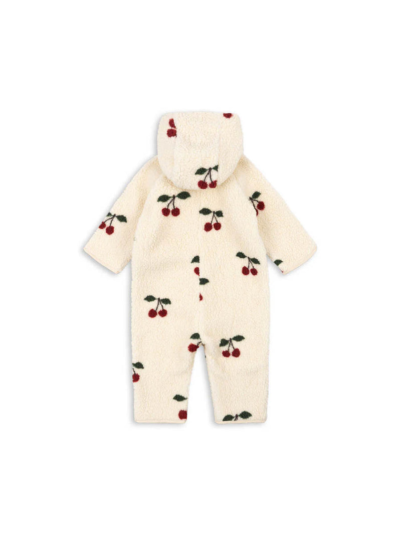 Teddy onesie køredragt fra Konges Sløjd,  Cherry