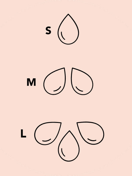 Sutteflasker størrelse