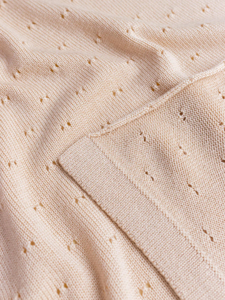 Hvid Knitware Bibi babytæppe