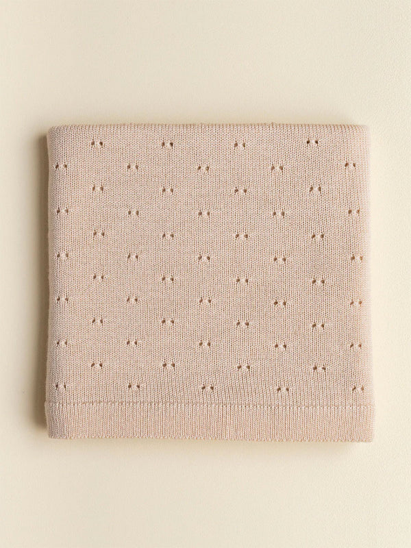 Babytæppe i merino uld fra Hvid Knitware - Bibi Oat