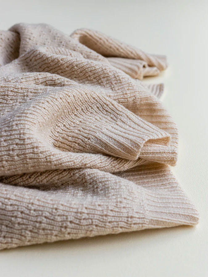 Hvid Knitware tæppe