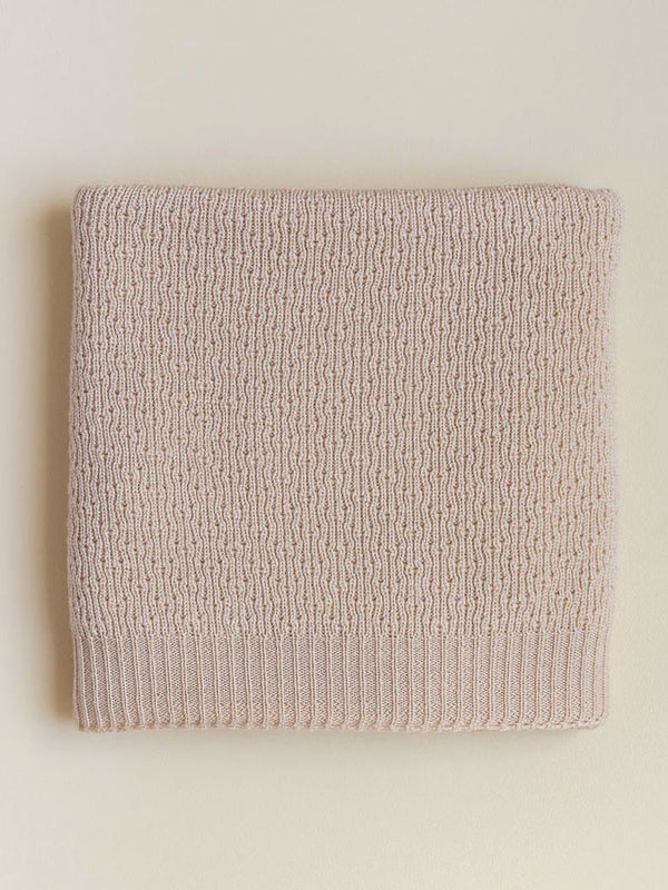 Babytæppe i merino uld fra Hvid Knitware - Dora Oat