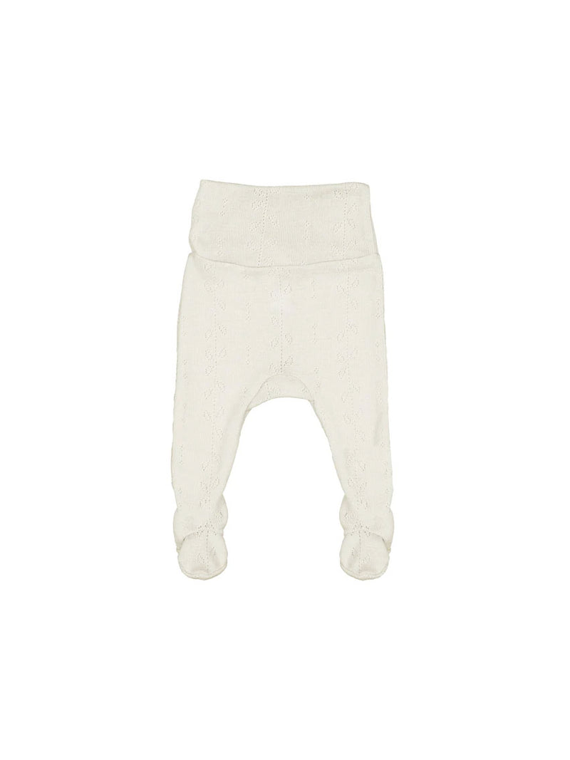 Newborn bukser i uld Pointelle fra MarMar - Natural