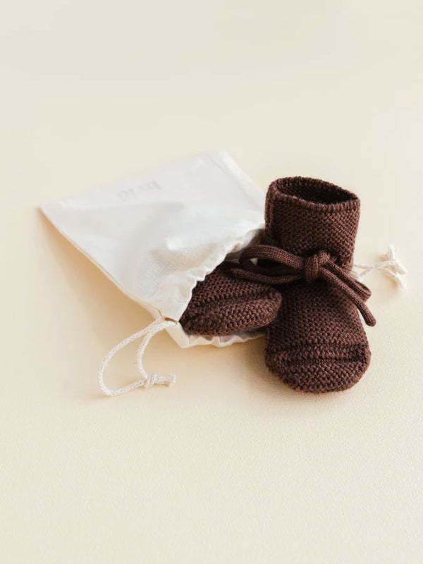 Futter i merino uld fra Hvid Knitware - Dark brown