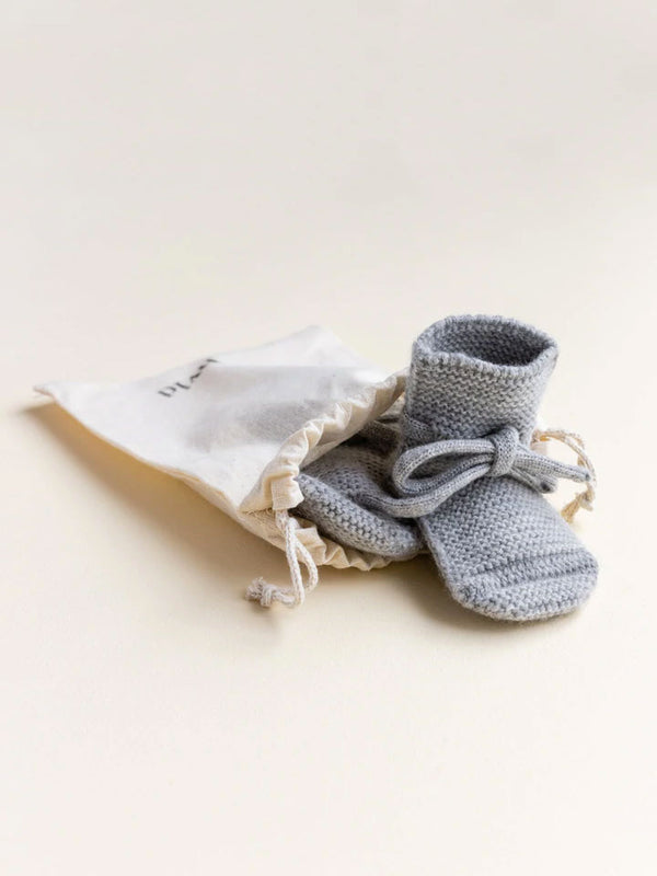Futter i merino uld fra Hvid Knitware - Grey Melange